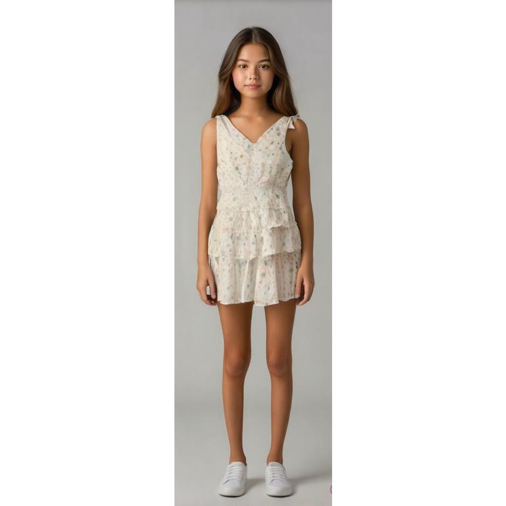 Storia Medium Romper‎ Women's Teen STARS V-Neck SLEEVELESS Short Ties COLORFUL